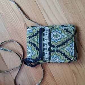 Vera Bradley Cambridge Retired Small Cross Body Purse Little Hipster Navy Green